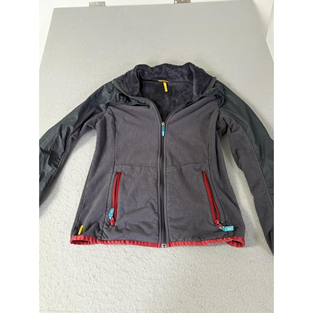 Lole Jacket Womens Medium Gray Fleece Full Zip Colorblock Hiking Warm Lined